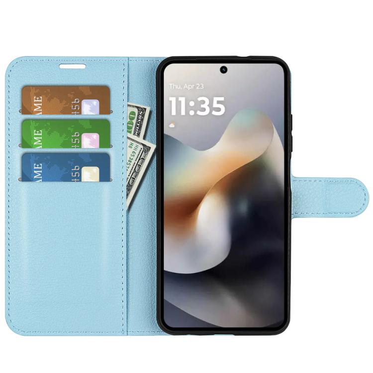 For Motorola Moto G56 5G / G66Y / G66J Litchi Texture Horizontal Flip Leather Phone Case with Holder