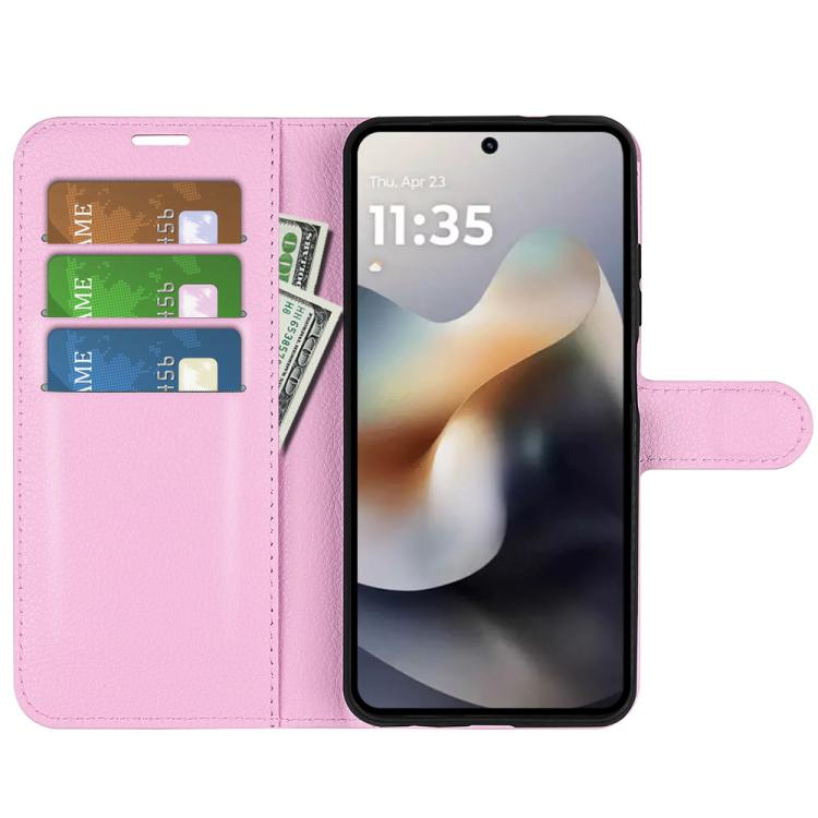 For Motorola Moto G56 5G / G66Y / G66J Litchi Texture Horizontal Flip Leather Phone Case with Holder
