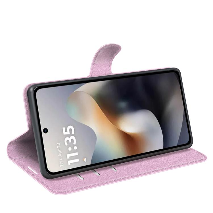 For Motorola Moto G56 5G / G66Y / G66J Litchi Texture Horizontal Flip Leather Phone Case with Holder