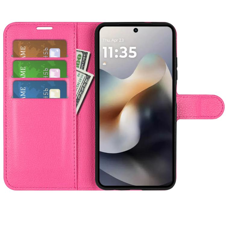 For Motorola Moto G56 5G / G66Y / G66J Litchi Texture Horizontal Flip Leather Phone Case with Holder
