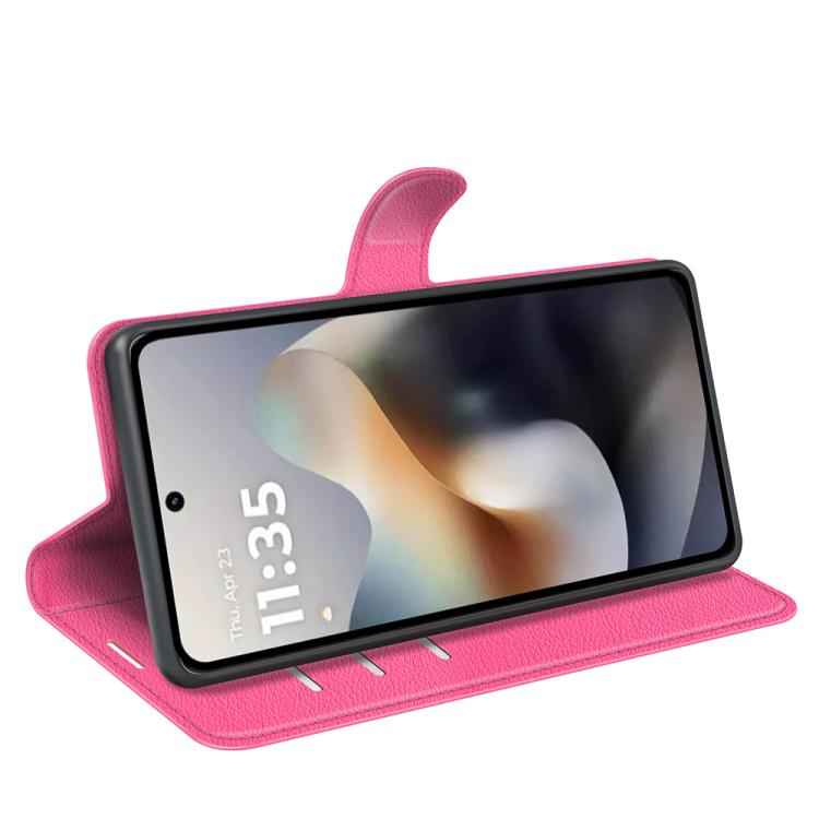 For Motorola Moto G56 5G / G66Y / G66J Litchi Texture Horizontal Flip Leather Phone Case with Holder