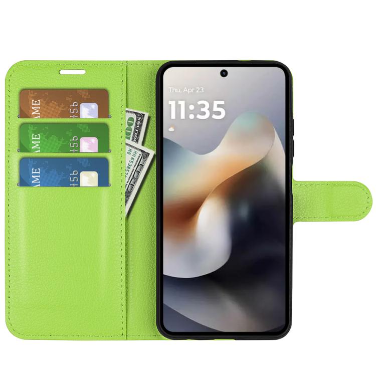 For Motorola Moto G56 5G / G66Y / G66J Litchi Texture Horizontal Flip Leather Phone Case with Holder