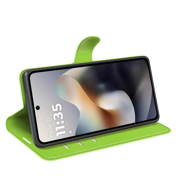For Motorola Moto G56 5G / G66Y / G66J Litchi Texture Horizontal Flip Leather Phone Case with Holder