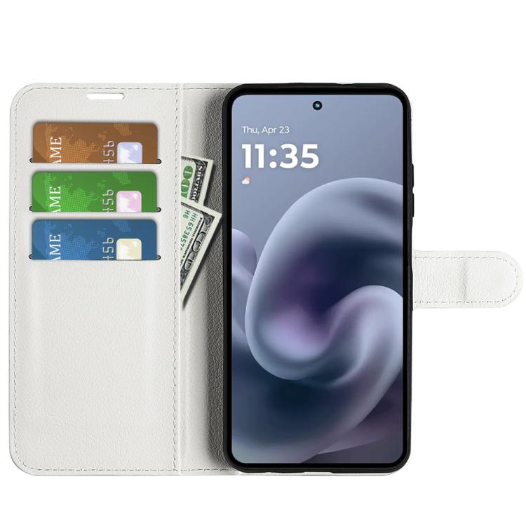 For Motorola Moto G86 5G Litchi Texture Horizontal Flip Leather Phone Case with Holder