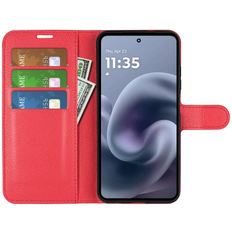 For Motorola Moto G86 5G Litchi Texture Horizontal Flip Leather Phone Case with Holder