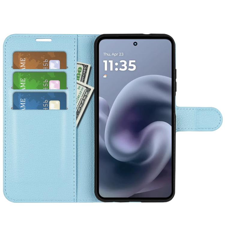 For Motorola Moto G86 5G Litchi Texture Horizontal Flip Leather Phone Case with Holder