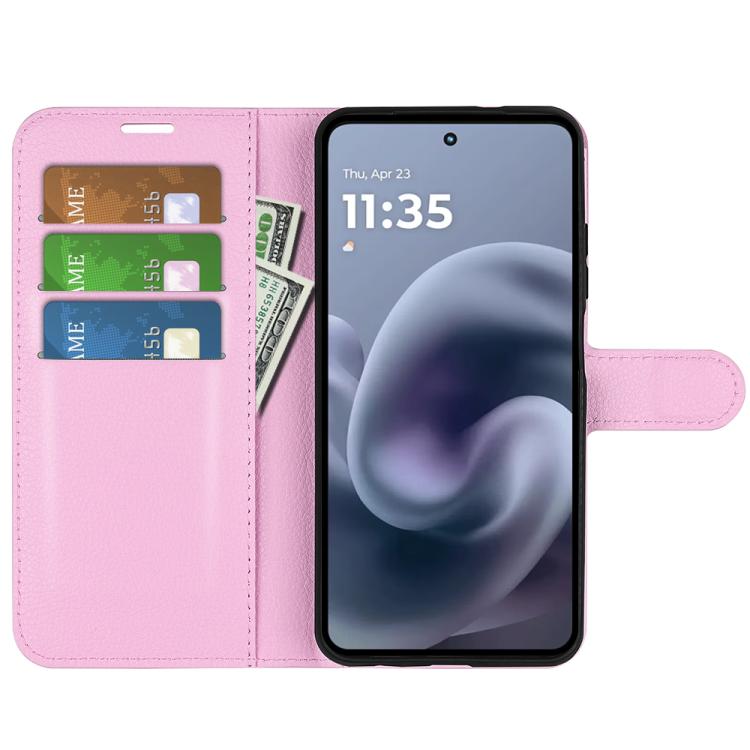 For Motorola Moto G86 5G Litchi Texture Horizontal Flip Leather Phone Case with Holder