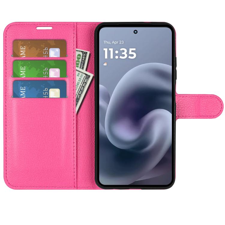 For Motorola Moto G86 5G Litchi Texture Horizontal Flip Leather Phone Case with Holder