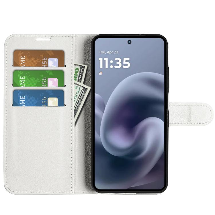 For Motorola Moto G86 Power Litchi Texture Horizontal Flip Leather Phone Case with Holder