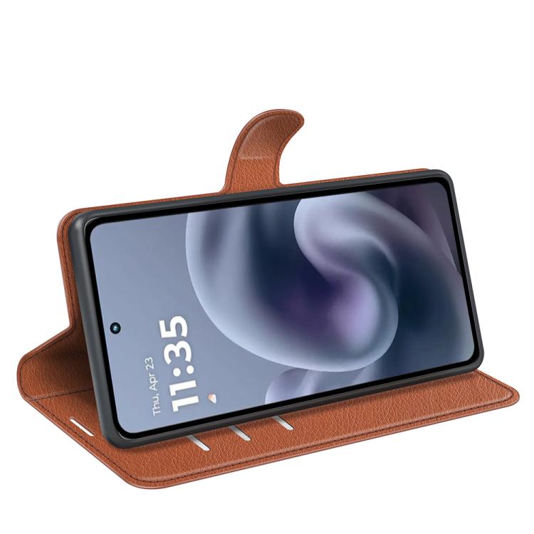 For Motorola Moto G86 Power Litchi Texture Horizontal Flip Leather Phone Case with Holder