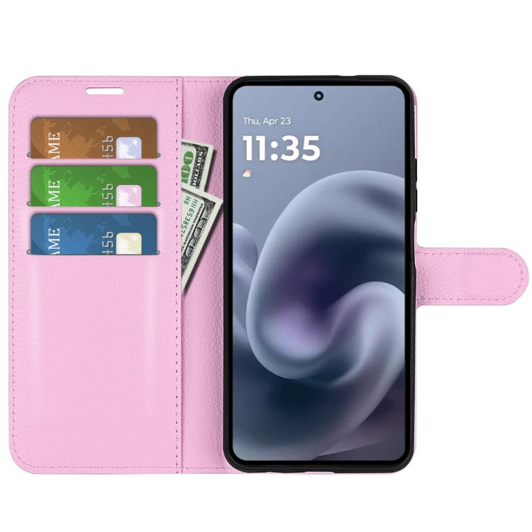 For Motorola Moto G86 Power Litchi Texture Horizontal Flip Leather Phone Case with Holder