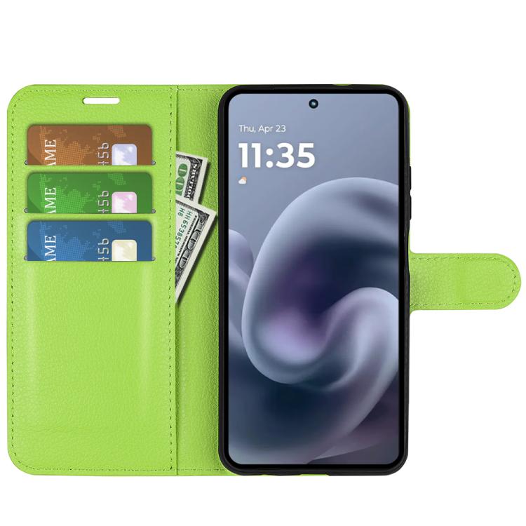 For Motorola Moto G86 Power Litchi Texture Horizontal Flip Leather Phone Case with Holder