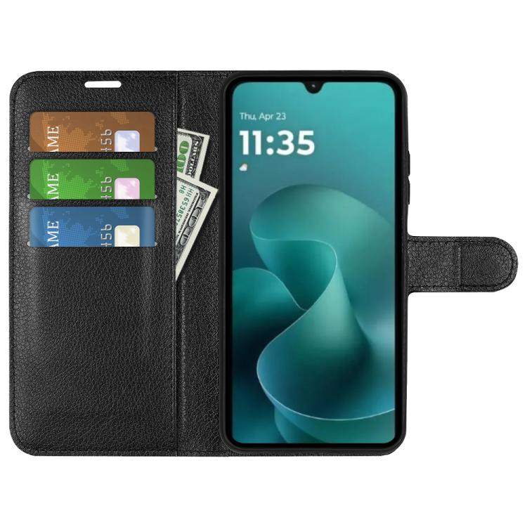 For Motorola Moto G06 4G Litchi Texture Horizontal Flip Leather Phone Case with Holder