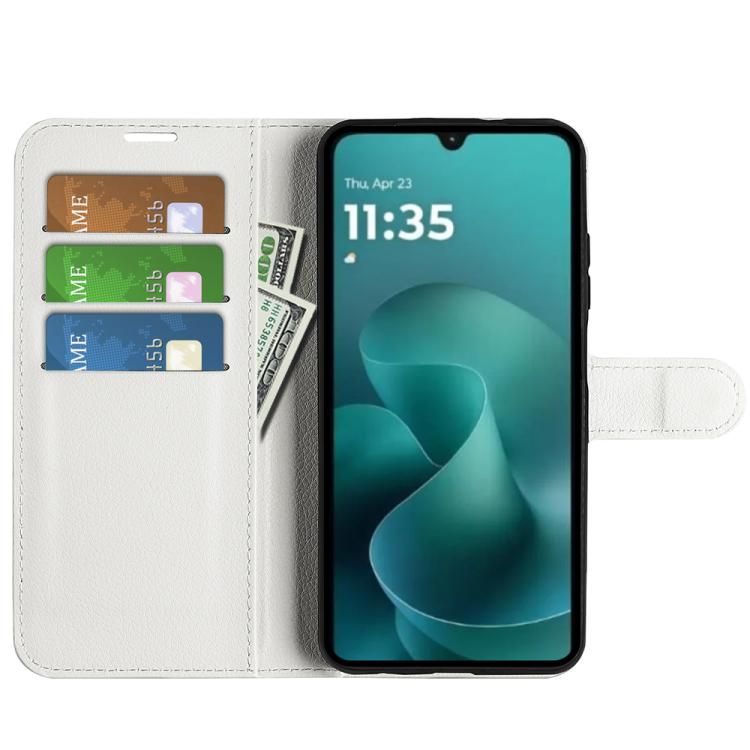 For Motorola Moto G06 4G Litchi Texture Horizontal Flip Leather Phone Case with Holder