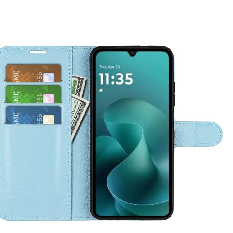 For Motorola Moto G06 4G Litchi Texture Horizontal Flip Leather Phone Case with Holder