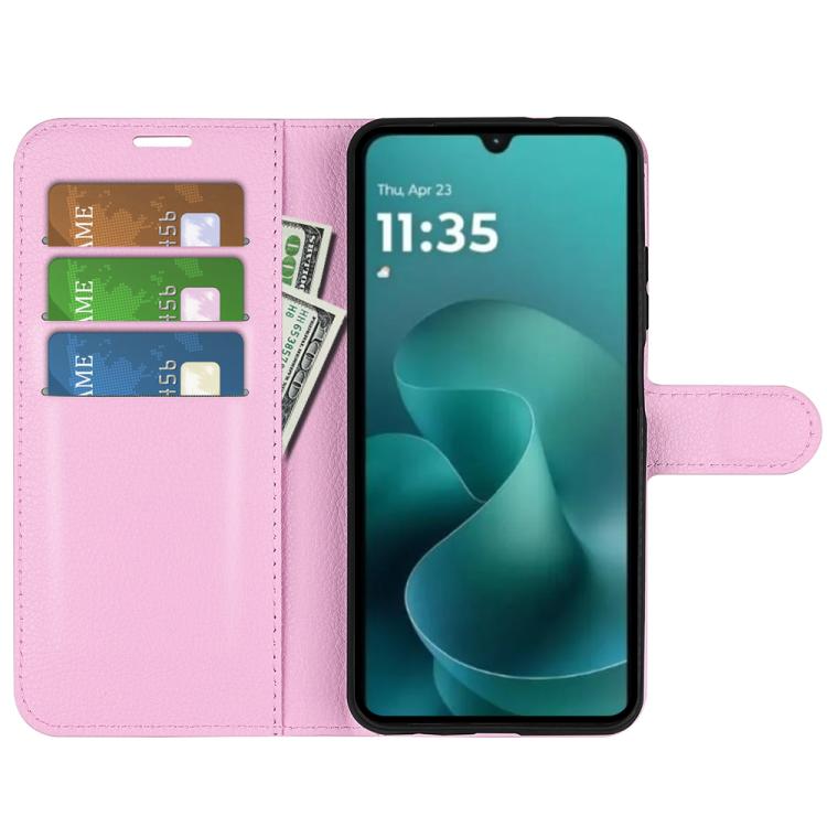 For Motorola Moto G06 4G Litchi Texture Horizontal Flip Leather Phone Case with Holder