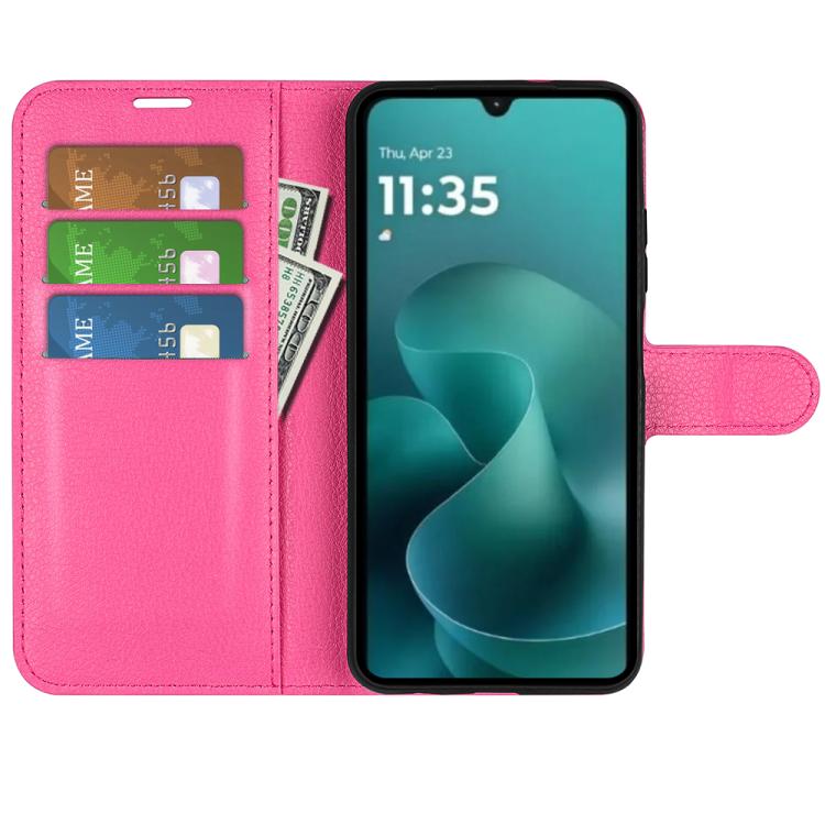 For Motorola Moto G06 4G Litchi Texture Horizontal Flip Leather Phone Case with Holder