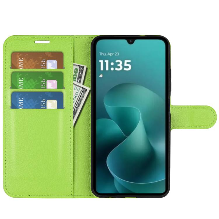 For Motorola Moto G06 4G Litchi Texture Horizontal Flip Leather Phone Case with Holder