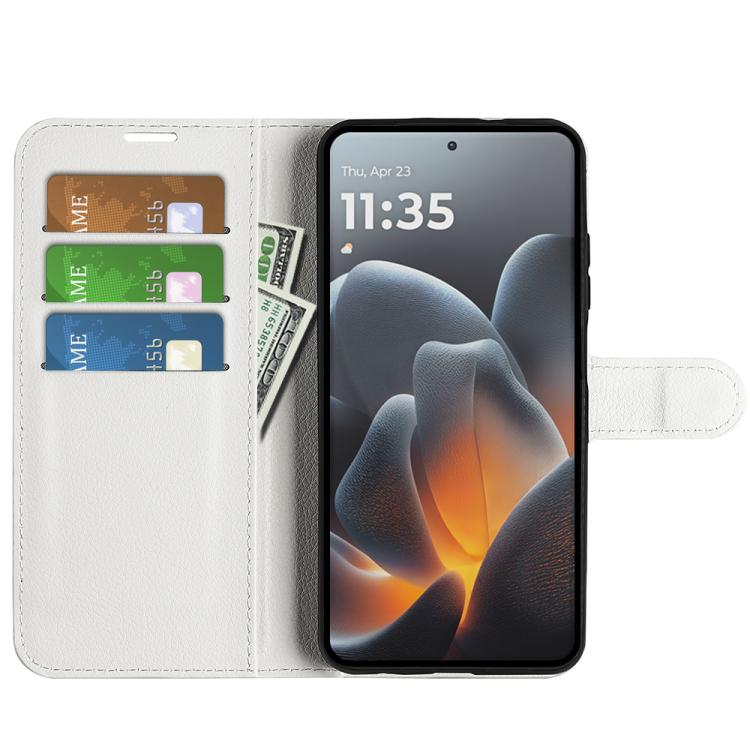 For Motorola Signature 5G Litchi Texture Horizontal Flip Leather Phone Case with Holder