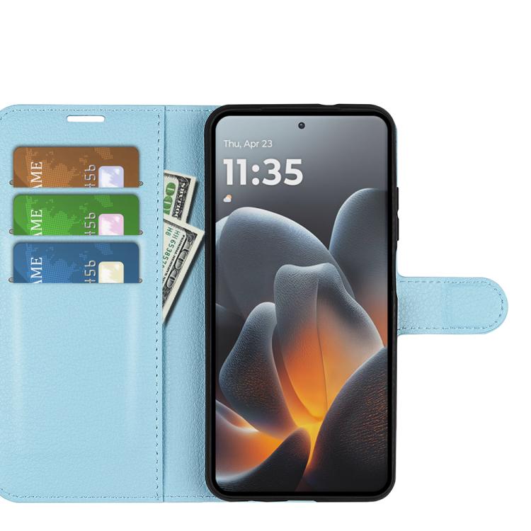 For Motorola Signature 5G Litchi Texture Horizontal Flip Leather Phone Case with Holder