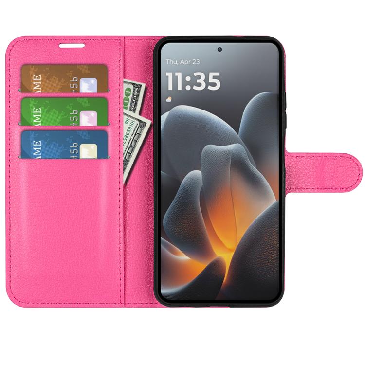 For Motorola Signature 5G Litchi Texture Horizontal Flip Leather Phone Case with Holder