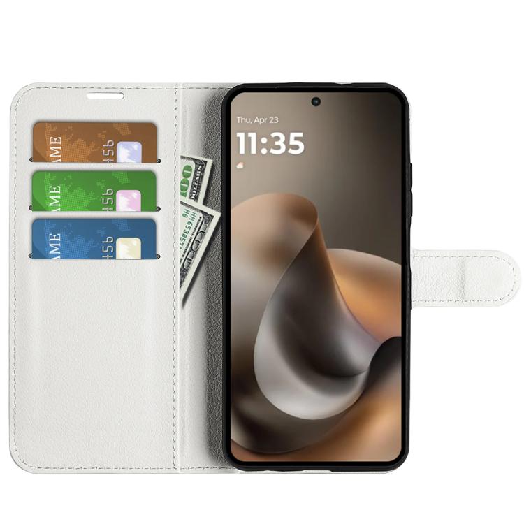For Motorola Moto G77 / G67 5G Litchi Texture Horizontal Flip Leather Phone Case with Holder