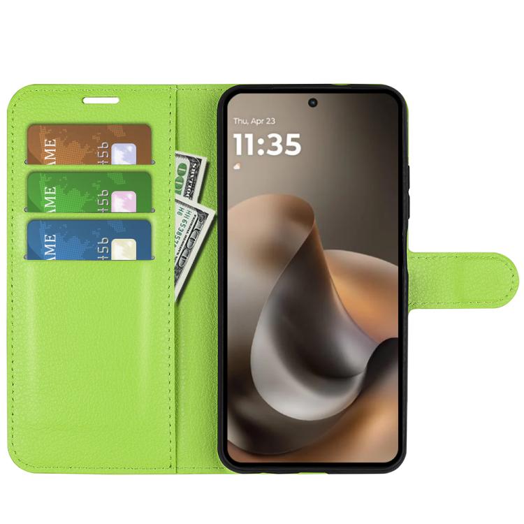 For Motorola Moto G77 / G67 5G Litchi Texture Horizontal Flip Leather Phone Case with Holder