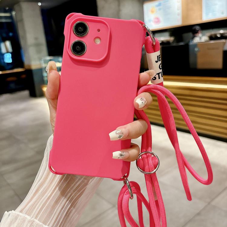 For iPhone 11 Crossbody Liquid TPU Four Corner Shockproof Phone Case