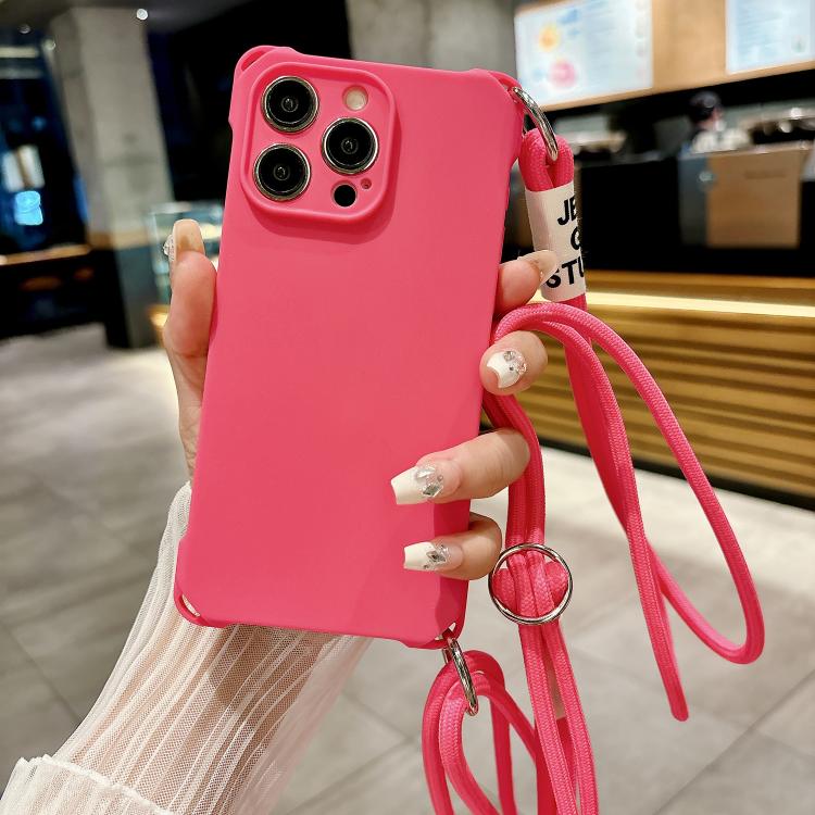 For iPhone 12 Pro Crossbody Liquid TPU Four Corner Shockproof Phone Case