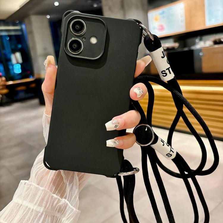 For iPhone 16 Plus Crossbody Liquid TPU Four Corner Shockproof Phone Case