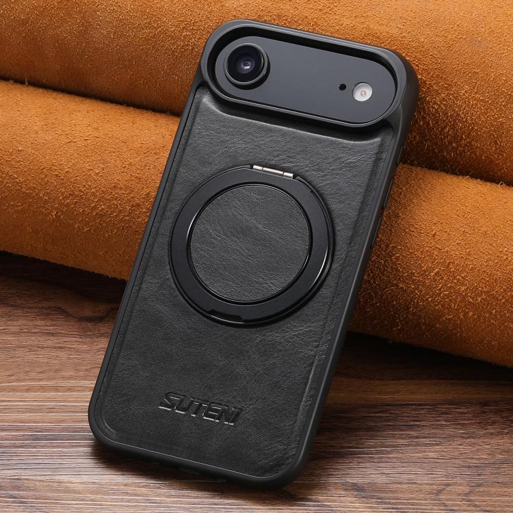 For iPhone Air Suteni G3 Oil Wax 360 Rotation Holder MagSafe Back Phone Case