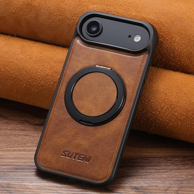 For iPhone Air Suteni G3 Oil Wax 360 Rotation Holder MagSafe Back Phone Case