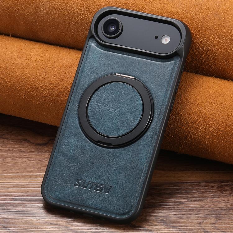 For iPhone Air Suteni G3 Oil Wax 360 Rotation Holder MagSafe Back Phone Case