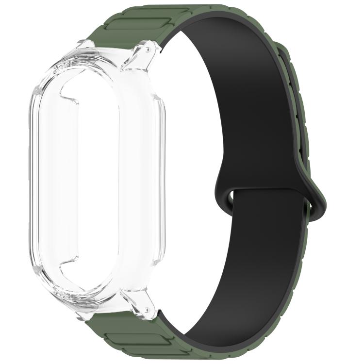 For Xiaomi Smart Band 9 / 9 NFC Watch Case Integrated I-Shaped Magnetic Silicone Watch Band