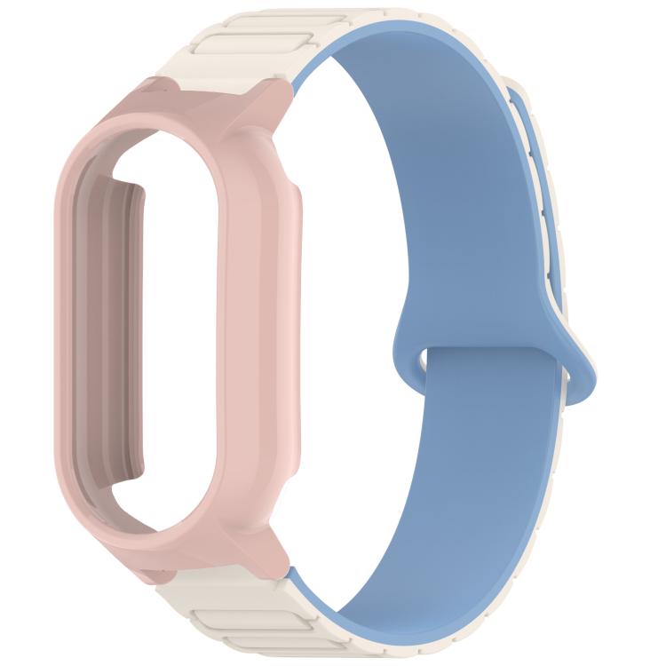 For Xiaomi Smart Band 9 / 9 NFC Watch Case Integrated I-Shaped Magnetic Silicone Watch Band
