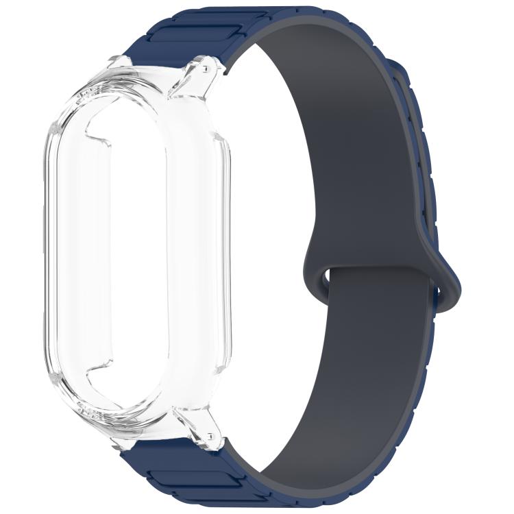 For Xiaomi Smart Band 9 / 9 NFC Watch Case Integrated I-Shaped Magnetic Silicone Watch Band