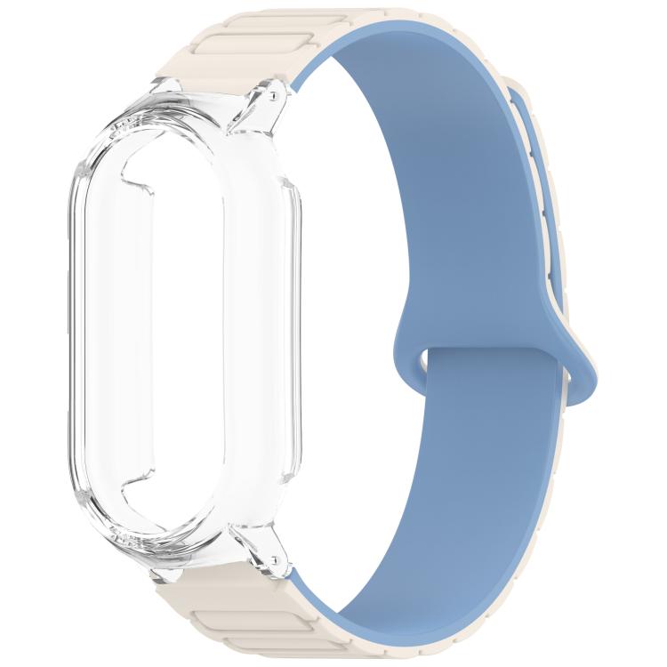 For Xiaomi Mi Band 8 / 8 NFC Watch Case Integrated I-Shaped Magnetic Silicone Watch Band