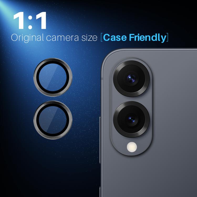 For Samsung Galaxy S25 Edge 5G NORTHJO Camera Lens Protector CD Metal Ring Tempered Glass Film