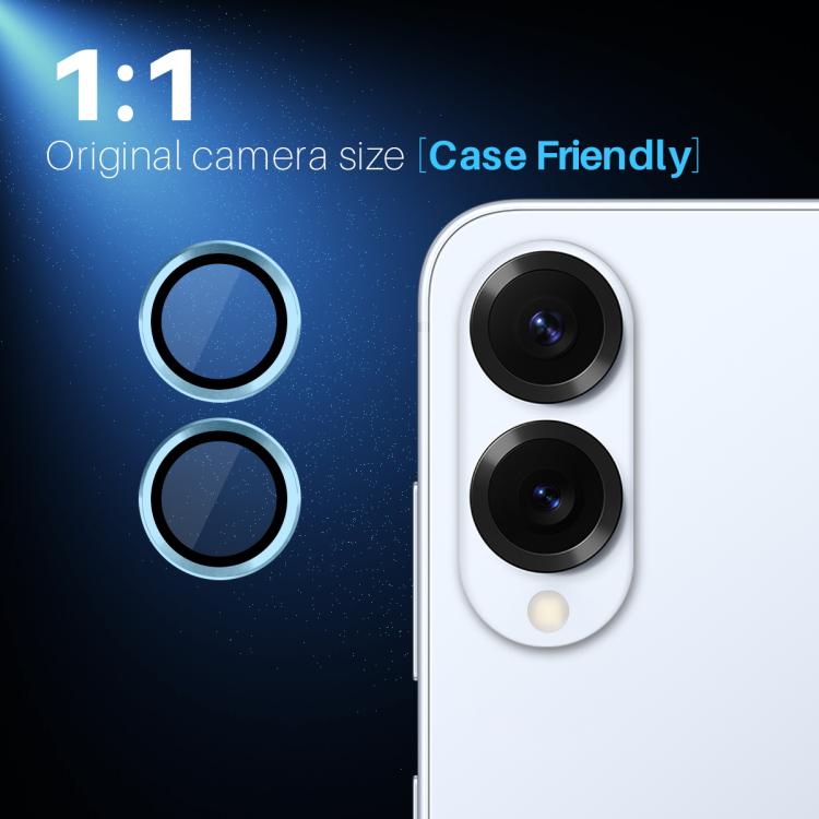 For Samsung Galaxy S25 Edge 5G NORTHJO Camera Lens Protector CD Metal Ring Tempered Glass Film