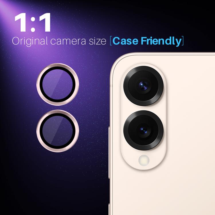 For Samsung Galaxy S25 Edge 5G NORTHJO Camera Lens Protector CD Metal Ring Tempered Glass Film