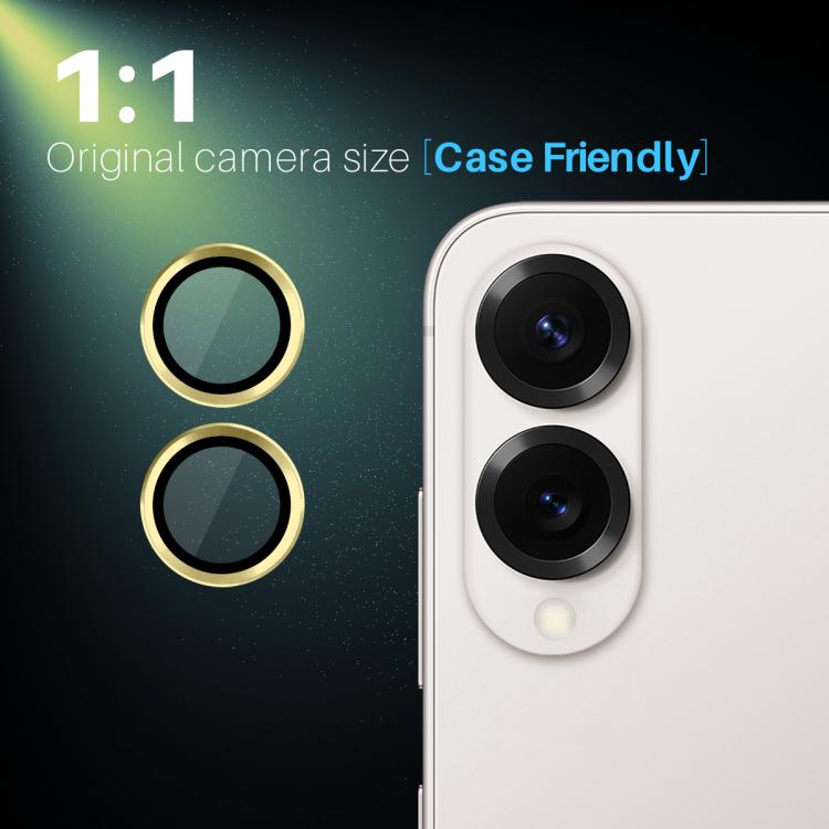 For Samsung Galaxy S25 Edge 5G NORTHJO Camera Lens Protector CD Metal Ring Tempered Glass Film