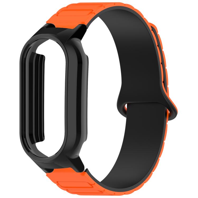 For Xiaomi Smart Band 9 / 9 NFC PC Watch Frame I-Shaped Magnetic Silicone Watch Band
