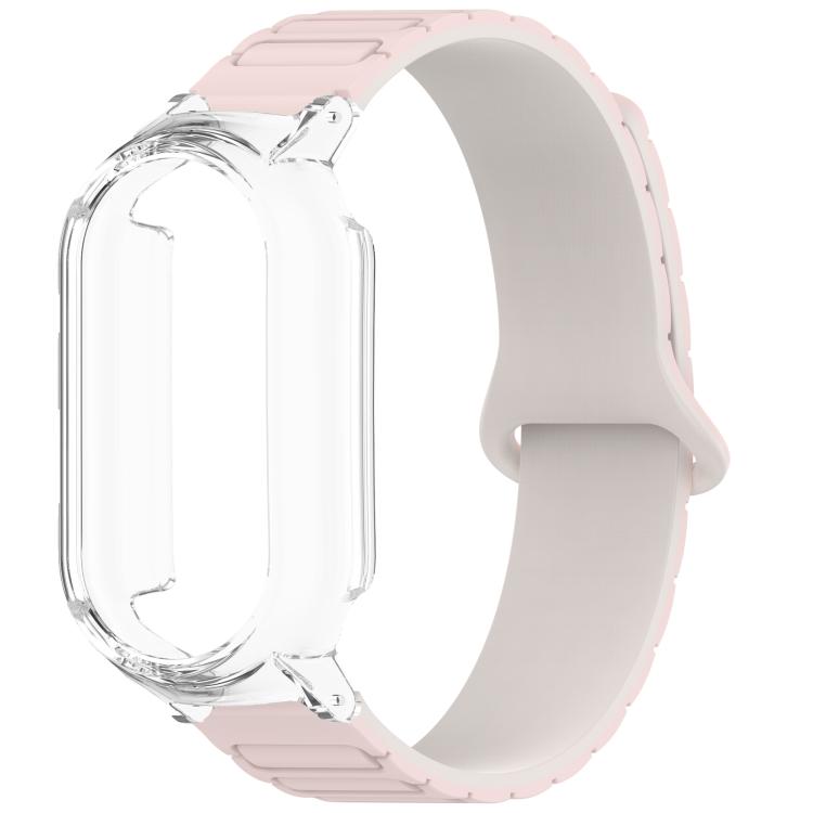 For Xiaomi Smart Band 9 / 9 NFC PC Watch Frame I-Shaped Magnetic Silicone Watch Band