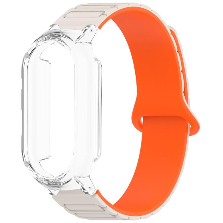 For Xiaomi Smart Band 9 / 9 NFC PC Watch Frame I-Shaped Magnetic Silicone Watch Band
