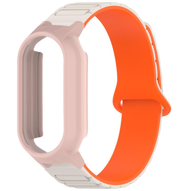 For Xiaomi Smart Band 9 / 9 NFC PC Watch Frame I-Shaped Magnetic Silicone Watch Band