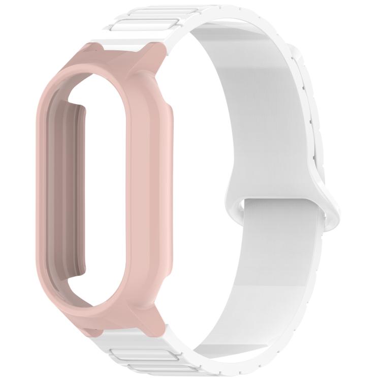 For Xiaomi Mi Band 8 / 8 NFC PC Watch Frame I-Shaped Magnetic Silicone Watch Band