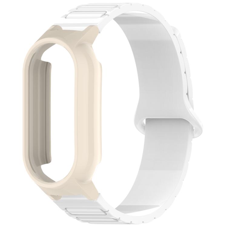 For Xiaomi Mi Band 8 / 8 NFC PC Watch Frame I-Shaped Magnetic Silicone Watch Band