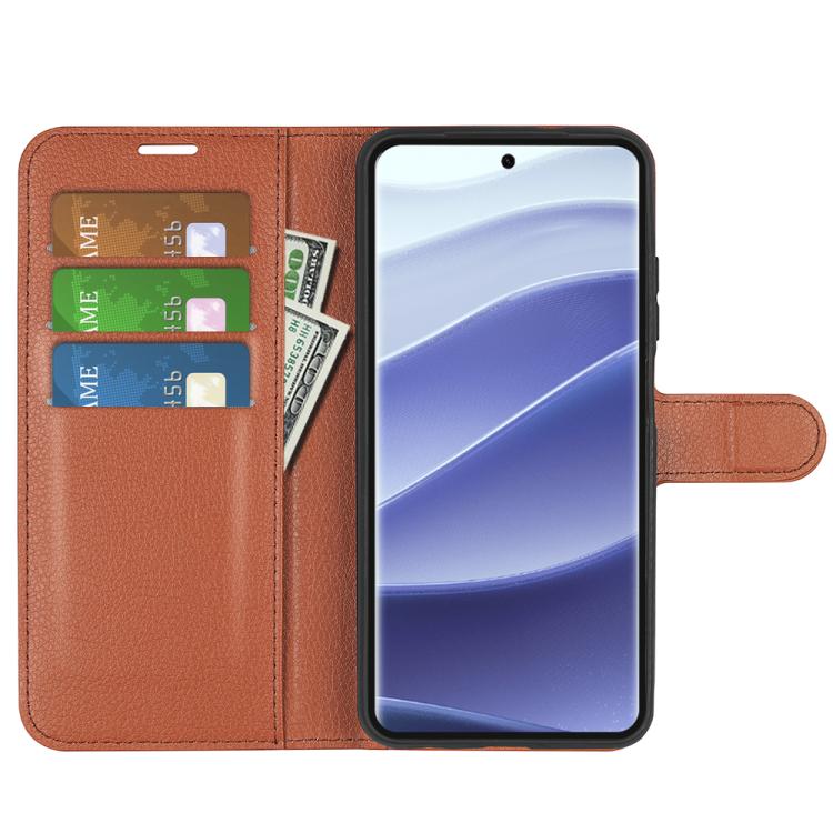For Xiaomi Redmi Note 14 Pro 5G Litchi Texture Horizontal Flip Leather Phone Case with Holder