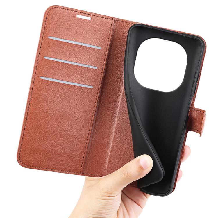 For Xiaomi Redmi Note 14 Pro 5G Litchi Texture Horizontal Flip Leather Phone Case with Holder