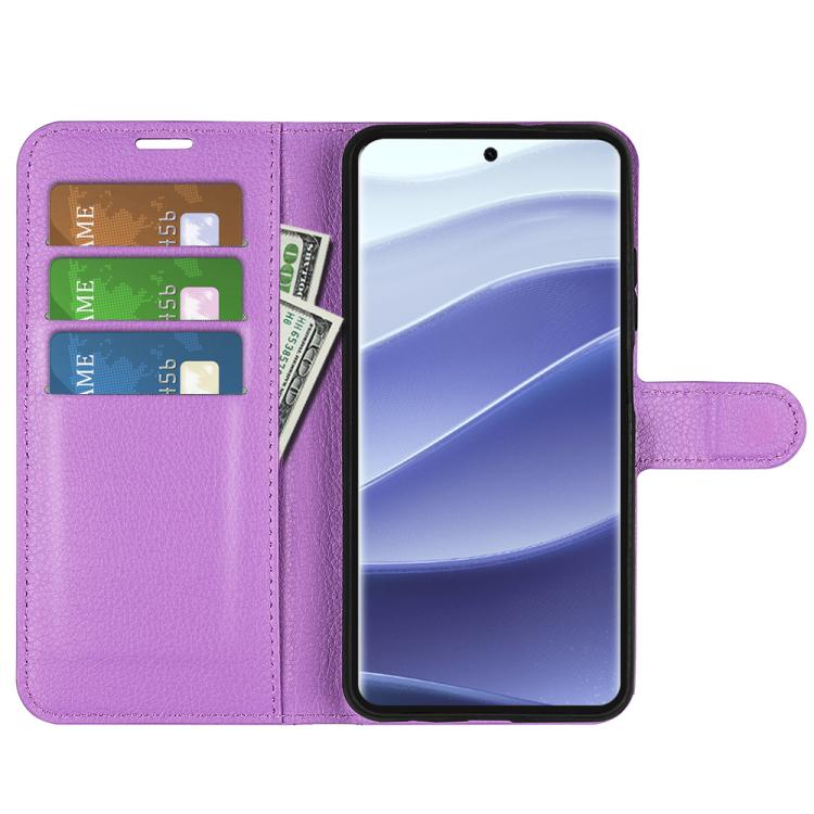 For Xiaomi Redmi Note 14 Pro 5G Litchi Texture Horizontal Flip Leather Phone Case with Holder